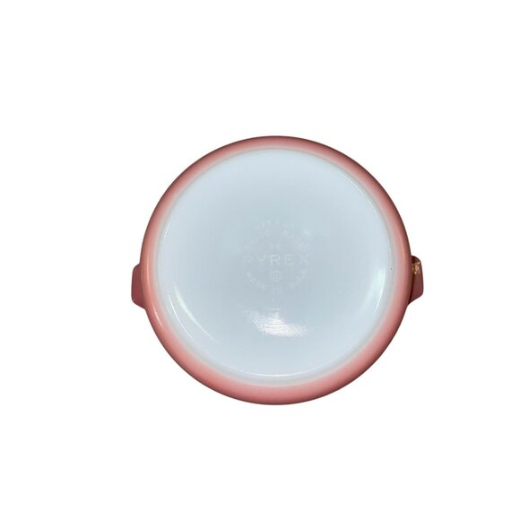 Pyrex Cinderella Casserole Dish with Lid Used Pink Gooseberry Round 473 1 QT 36 - Picture 5 of 16